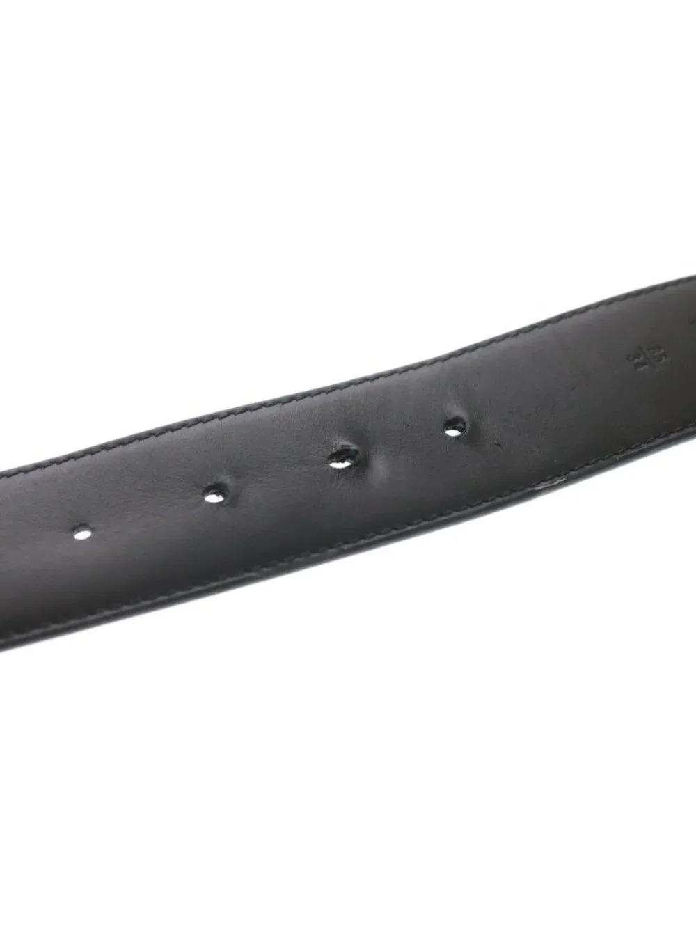 Louis Vuitton Monogram Eclipse Ceinture LV Circle Leather Belt Black Silver